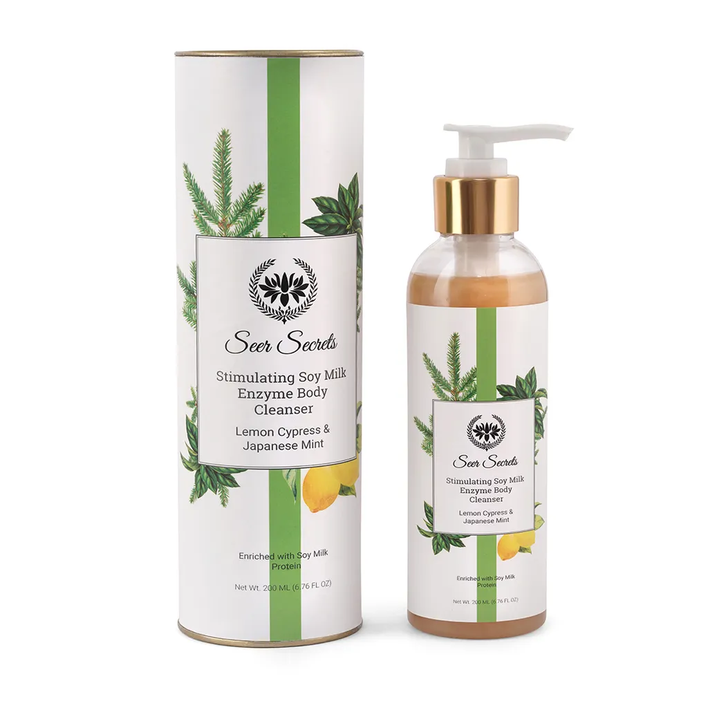 Lemon Cypress Japanese Mint Stimulating Soy Milk Enzyme Body Cleanser - 250 ml