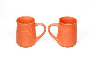 Brick  Milk Mug (Round) -2Pcs
