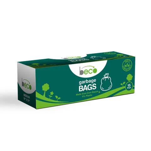Compostable Trash Bags (15 Bags) - Medium 17 x 19 in (Pack of 6)