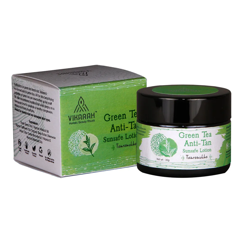 Green Tea Anti Tan Broad-Spectrum SPF 15+ UVA & UVB Sunsafe Lotion - 30 gms