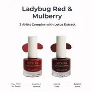 Nail Polish Ladybug Red 102 with Mulberry 101 Combo - 9 ml
