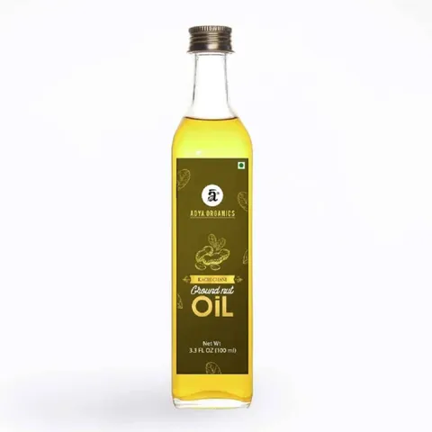 Kachi Ghani Groundnut oil 1000 ml (Glass)