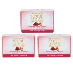 BLOOMING ROSE & ALMOND Natural Handmade Soap 100 gms (Pack of 3)