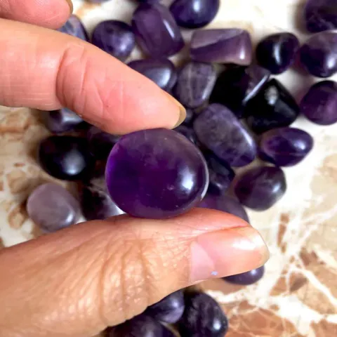 Amethyst Tumbles for Calming 11 gms (Pack of 2)