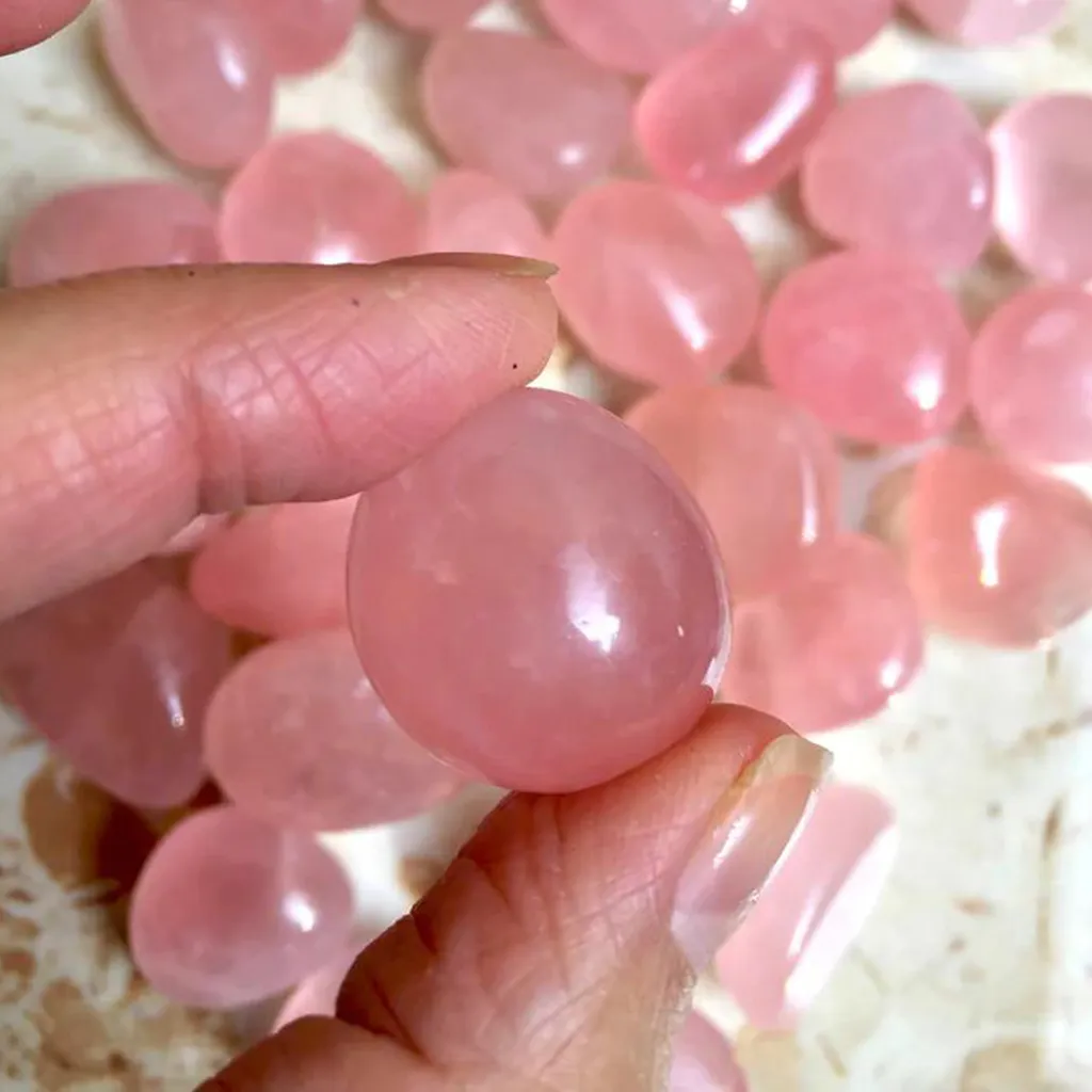Rose Quartz Tumbles for Love & Attraction (Pack of 2)