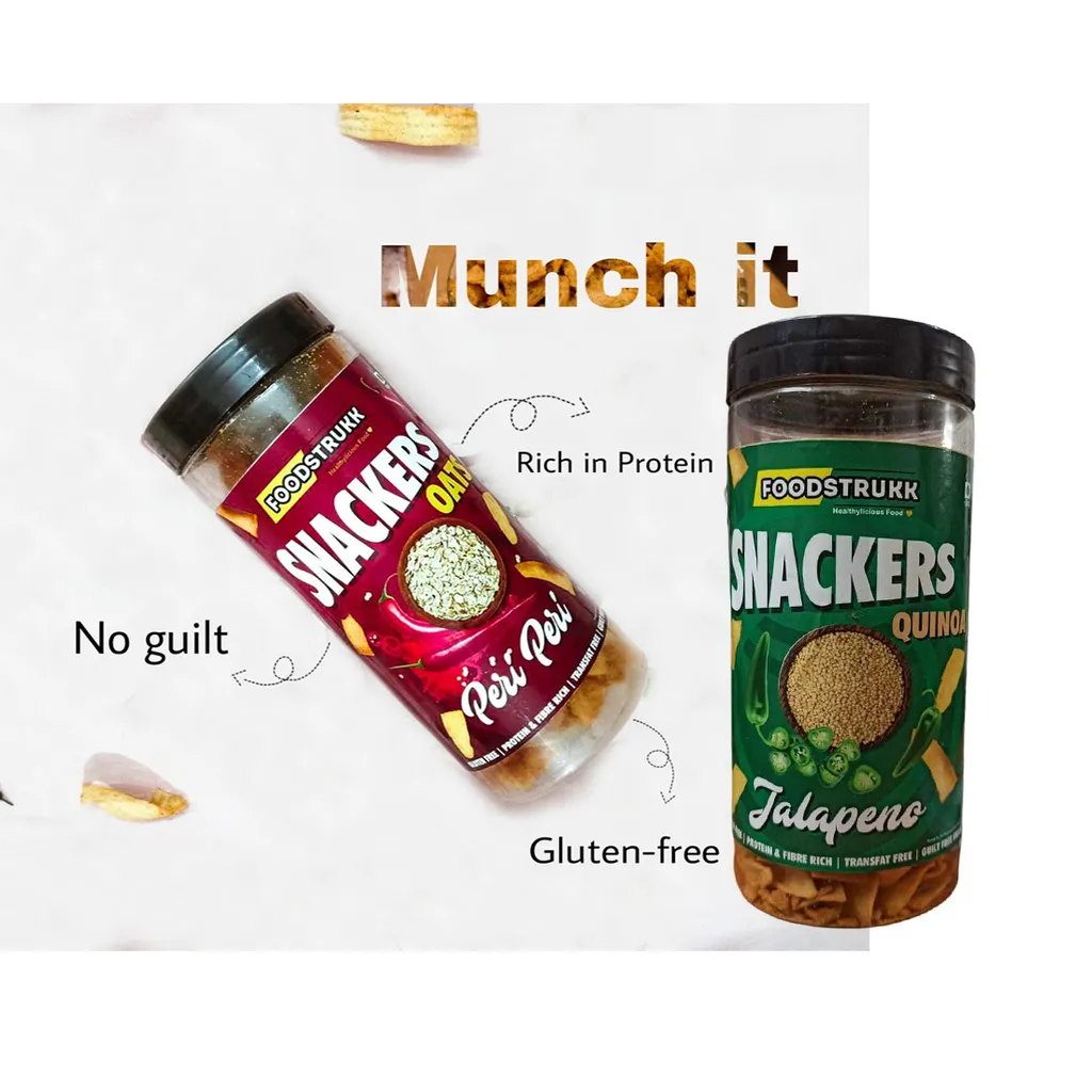 Oats Peri Peri & Quinoa Jalapeno Snackers (Pack of 2), 300 gms