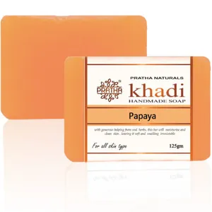 Papaya Khadi Handmade Soap 250 gms (Pack of 2)