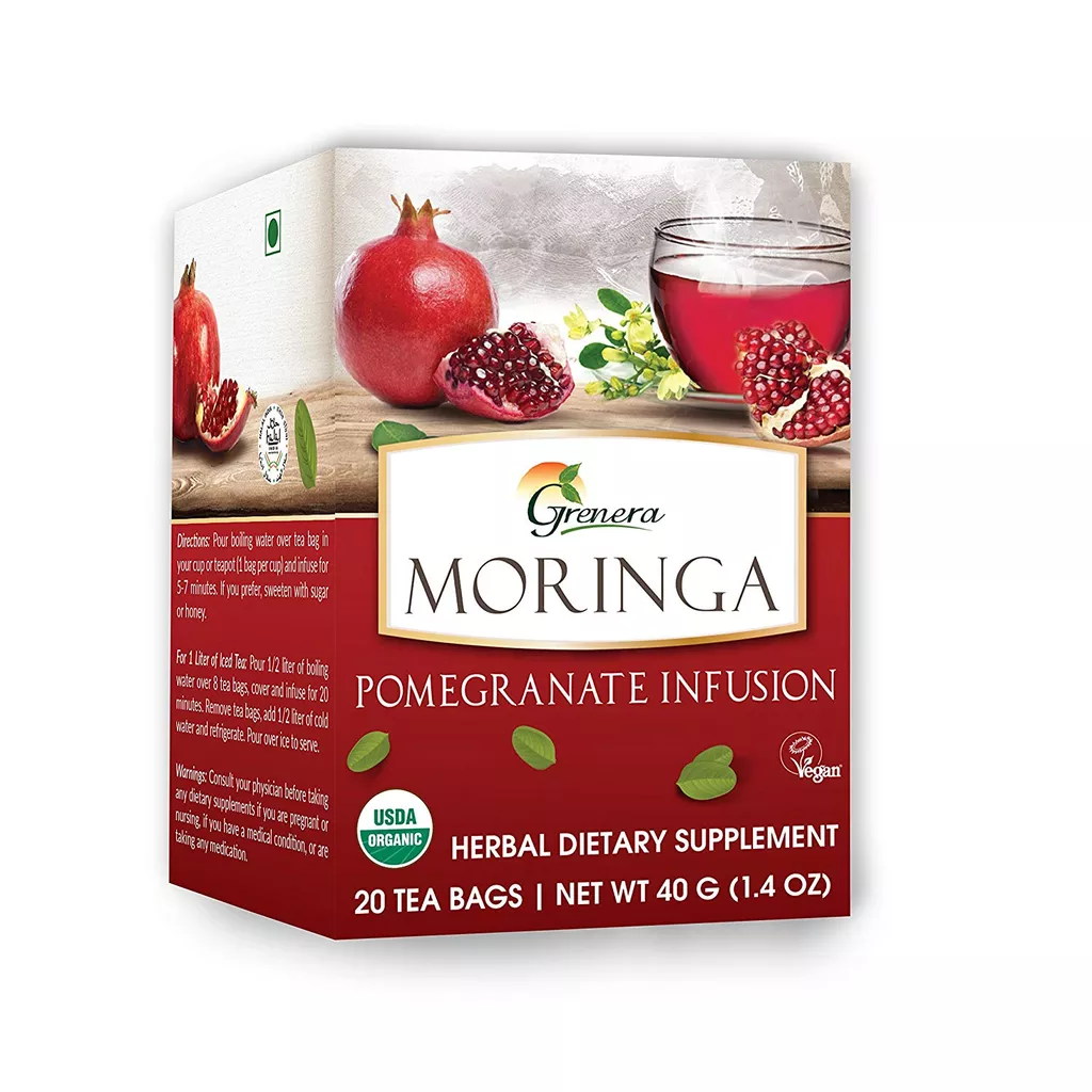 Moringa Pomegranate Tea (20 Tea bags / box) - 40 gms