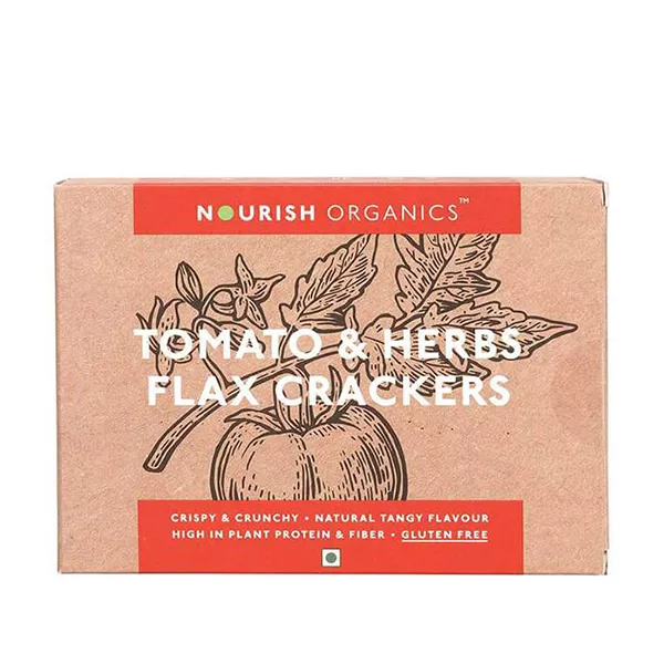 Tomato & Herbs Flax Crackers - 90 gms