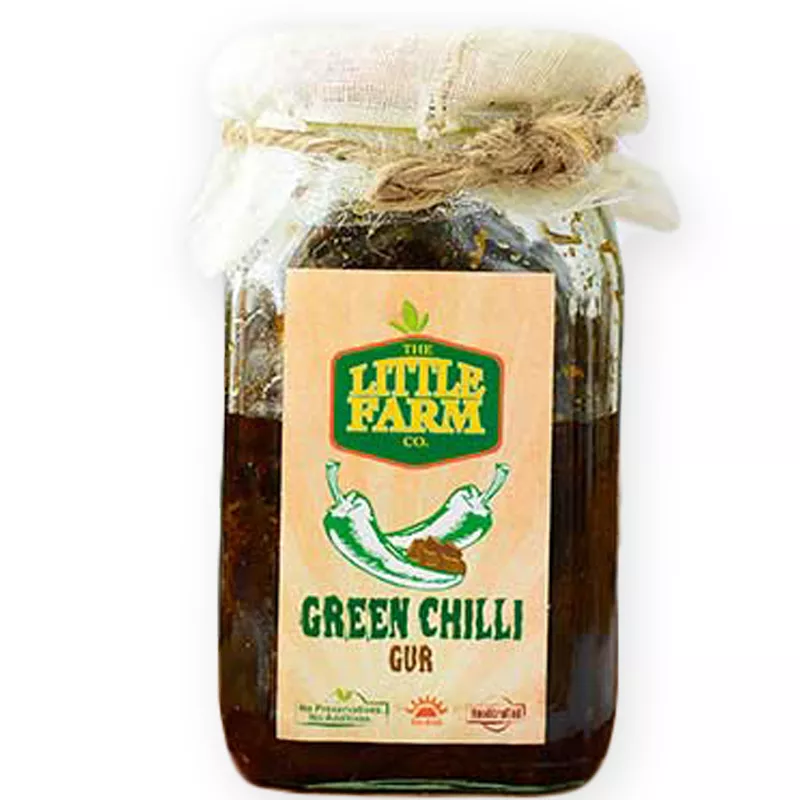 Green Chilli Gur Pickle - 400 gms