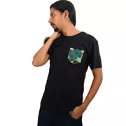 Black Coffee Printed Pocket Eco-Friendly Men's T-shirt