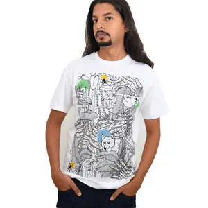 White Forest Printed Men's T-shirt