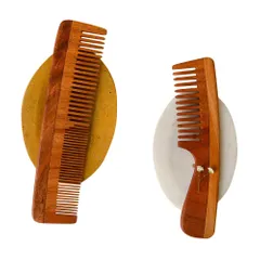 Non Static Neem Wood Combs (Set of 2)