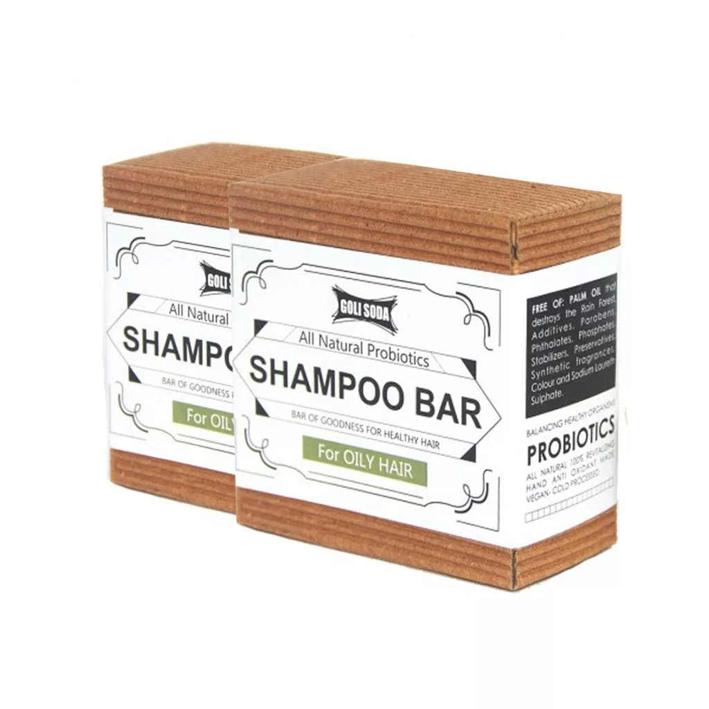 All Natural Probiotics Shampoo Bar for Oily Hair 90 gms (Pack of 2)