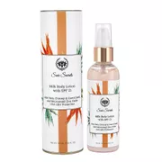 Milk Body Lotion with SPF 21 for UVA & UVB Protection - Aloe Vera, Chironji & Carrot Seed, 100 ml