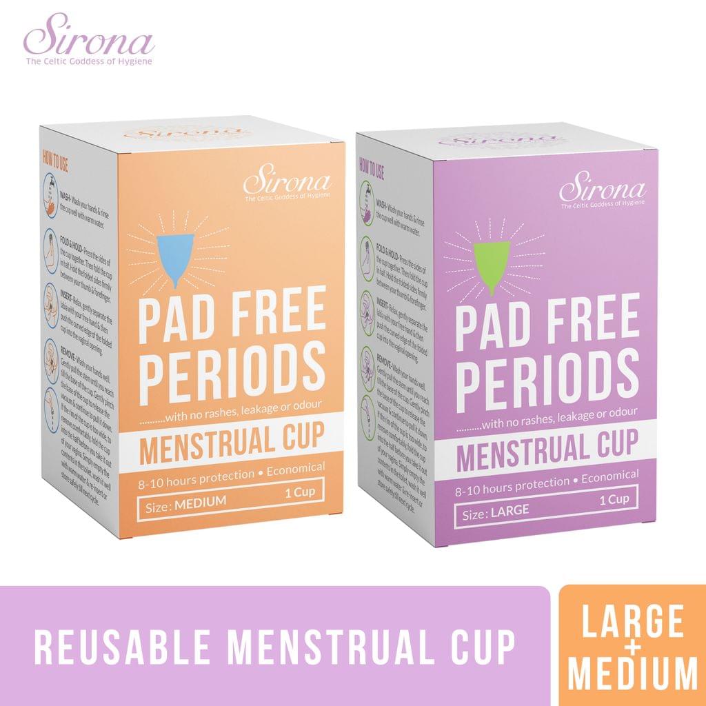 Reusable Menstrual Cup - Large + Medium