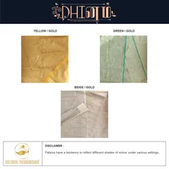 Dhinam-Checked Tissue-Yellow-Gold-Readymade Blouse