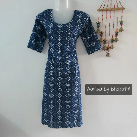 Aarika Indigo Printed Cotton Kurti