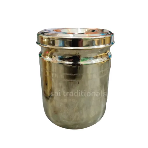 Sai Traditionals - Brass / Pithalai Storage Containers (With Tin Lining) - 1 L / 2 L / 3 L