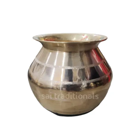 Sai Traditionals - Bronze/ Vengalam Pongal Pot (With black bottom) - 1 litre to 5 litres