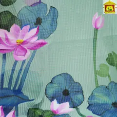 Sri Boutique - Lotus pond Hand Painted  Resham Kota Saree