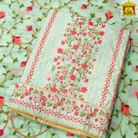 Sri Boutique - Elegant Pastel Colour ?Party Wear Dress Material