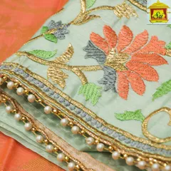 Sri Boutique - Heavy Work Soft Semi Silk Party Wear Dress Material