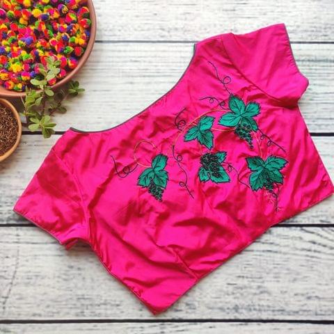 Dhinam-Black Seedless Grapes-Readymade Blouse