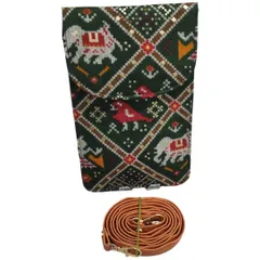 Asmi Collections- Mobile Slings (Ikkat Cotton and PU Leather)