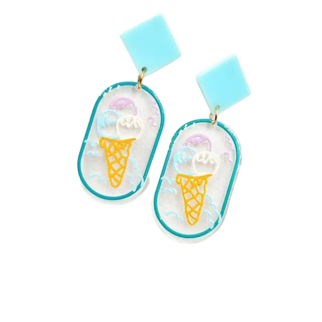 Abarnika  - Ice cream resin western earrings
