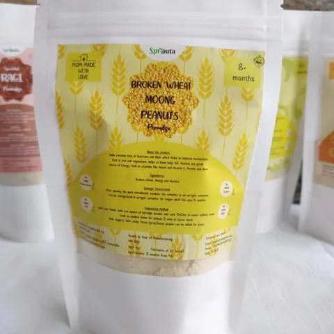 Sprouta Foods - Brokenwheat Moong peanuts porridge(10+ months)