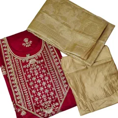 Silk readymade kurti set with Banarasi dupatta