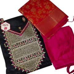 Silk readymade kurti set with Banarasi dupatta