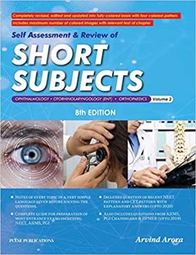 Self Assessment and Review of Short Subjects (Volume-2) 8th Edition 2020 by Arvind Arora