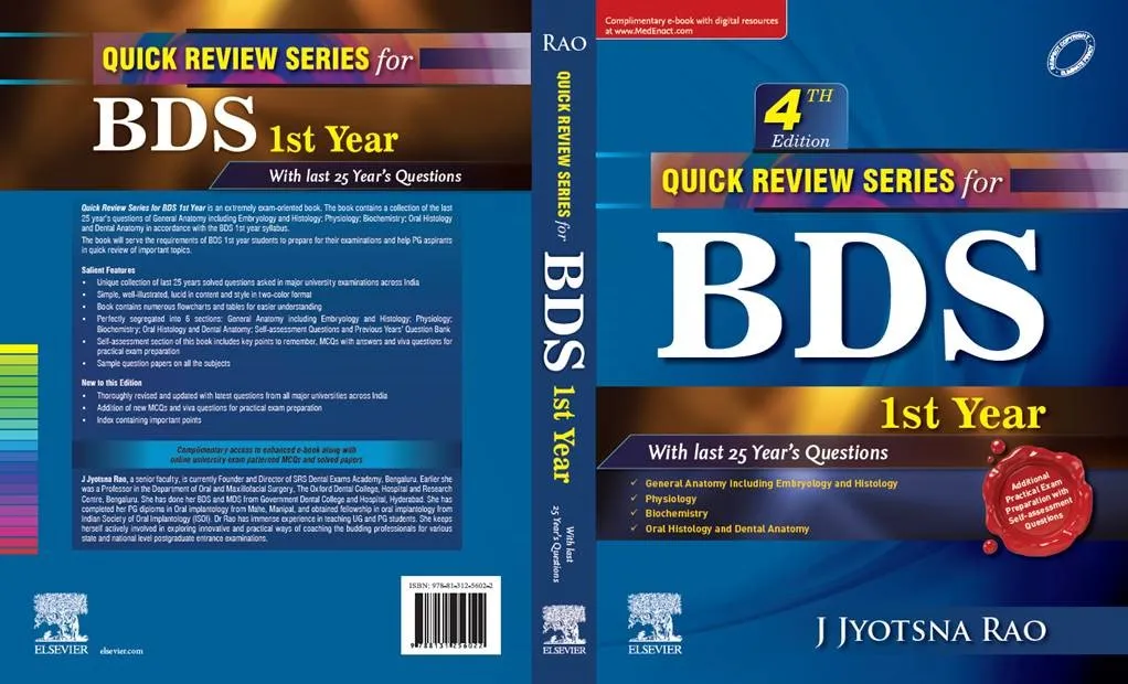 Quick Review Series for BDS 1st Year 4th Edition 2020 by Jyotsna Rao