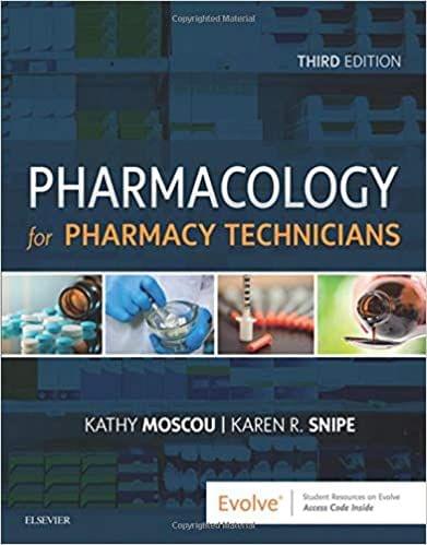 Pharmacology for Pharmacy Technicians 3rd Edition 2018 by Moscou
