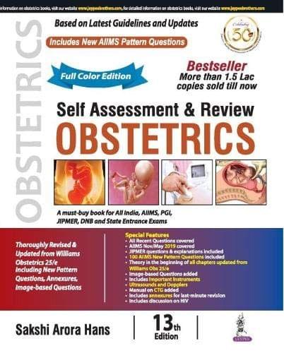 Self Assessment & Review Obstetrics 13th Edition 2020 By Sakshi Arora Hans