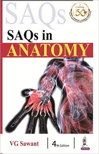 SAQs in Anatomy 4th Edition 2020 by VG Sawant