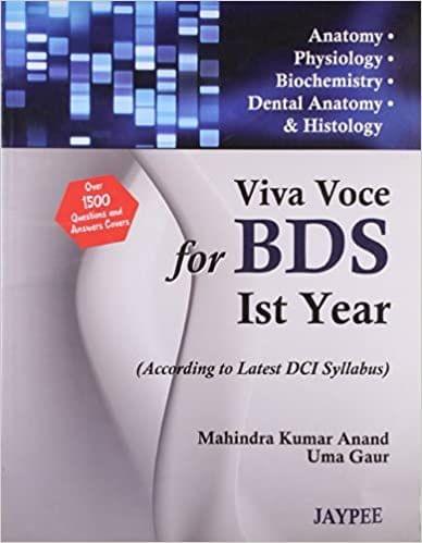 Viva Voce For Bds Ist Year (According To Latest Dci Syllabus) 2011 By Gaur Anand
