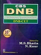Cbs Dnb Entrance Examination Dnb-Cet 16Edn (Pb 2015)  By Bhatia M.S