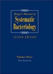 Bergey's Manual of Systematic Bacteriology 2nd Edition Volume 3 2009 By Bergey's Garrity Publisher Springer