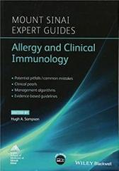 Mount Sinai Expert Guides Allergy and Clinical Immunology 2015 By Sampson Publisher Wiley