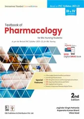 Textbook of Pharmacology for BSc. Nursing Students 2nd Edition 2022 By Joginder Singh Pathania