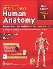 BD Chaurasia Human Anatomy, 9th Edition 2023, Vol.1 Regional and Applied Dissection and Clinical: Upper Limb Thorax