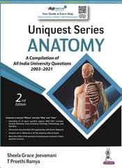 Uniquest Series Anatomy (A Compilation Of All India Universtiy Questions 2003-2021) 2nd Edition 2023 By Sheela Grace Jeevamani