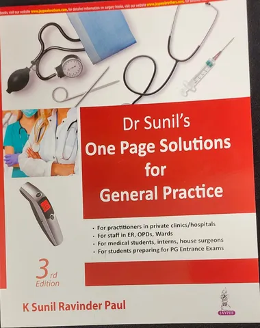 Dr. Sunil's One Page Solution for General Practice 3rd Edition 2023 by K Sunil Ravinder Paul