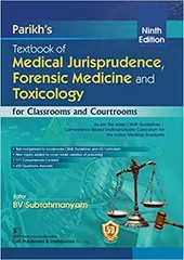 Parikh’s Textbook of Medical Jurisprudence Forensic Medicine and Toxicology for Classrooms and Courtrooms 9th Edition 2023 by BV Subrahmanyam