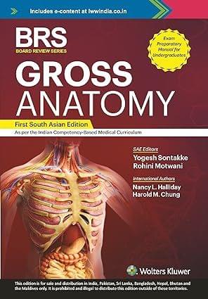 BRS Gross Anatomy 1st South Asian Edition 2023 By Yogesh Sontakke and Rohini Motwani