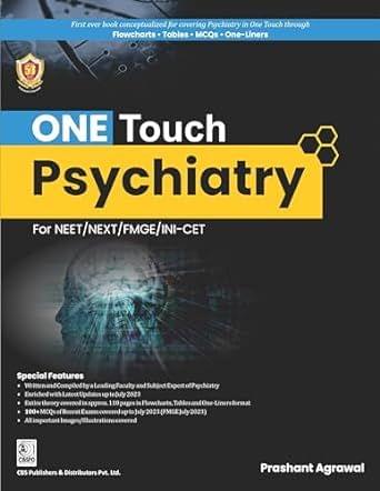 One Touch Psychiatry for NEET/NEXT/FMGE/INI-CET 1st Edition 2024 By Dr Prashant Agrawal