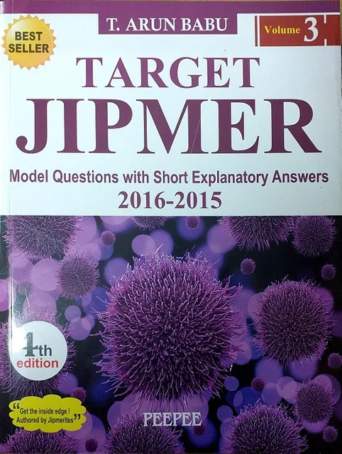 Target Jipmer 2016-2015 (Volume-3) 4th Edition 2020 By T. Arun Babu